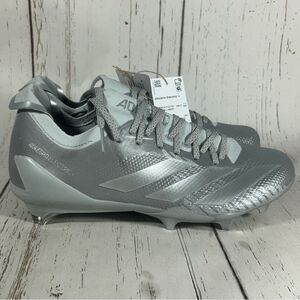 Adidas Adizero Electric+ II Football Cleats Silver Metallic Size 8 IH5978